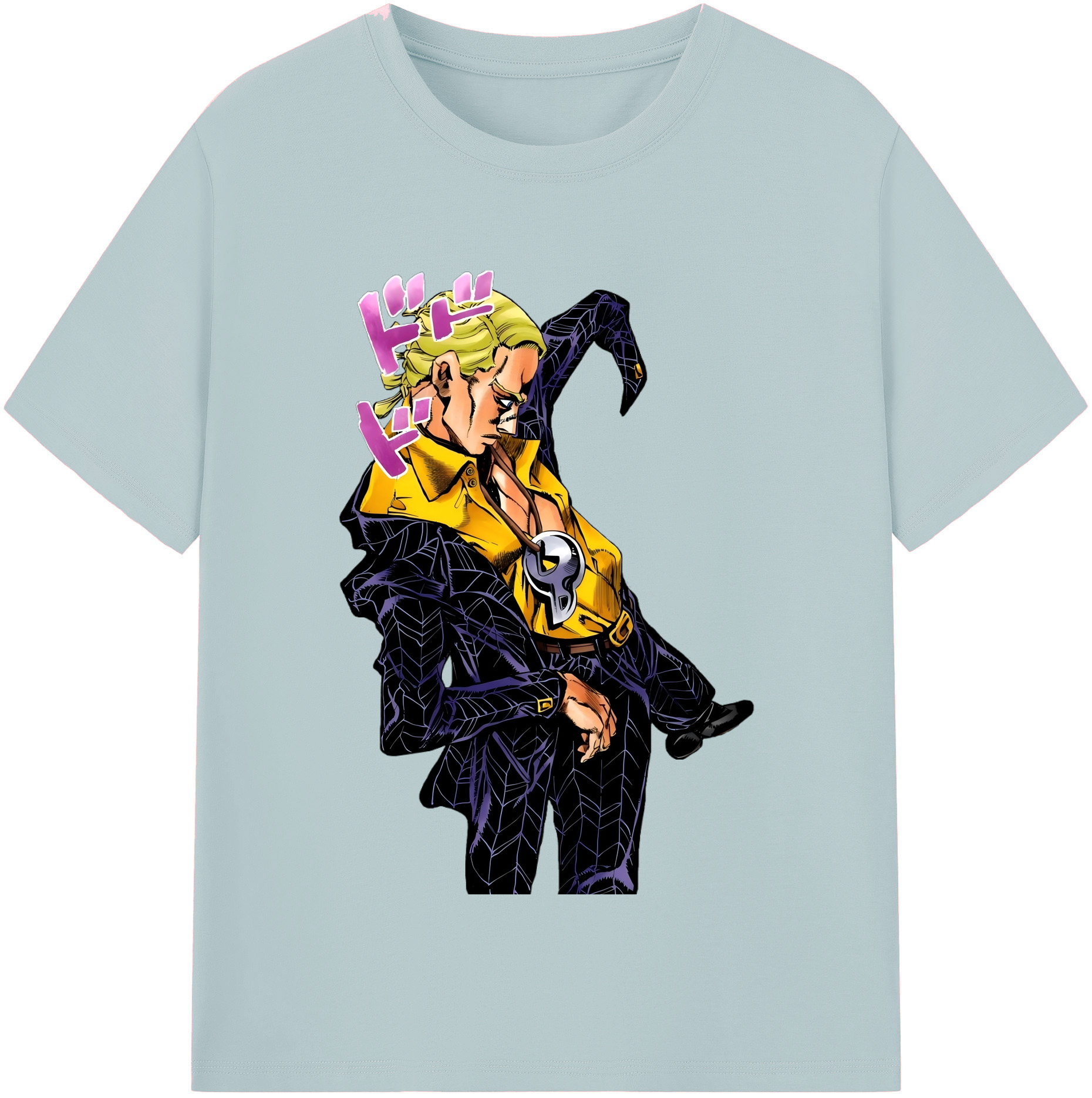 （画像用） ジョジョの奇妙な冒険 プロシュート JoJo's Bizarre Adventure Prosciutto 綿100％半袖Tシャツ（フロントプリント）